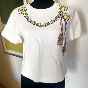 Moschino crop tshirt with design
